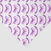 Waterverf schommelpaard paarse kunst tissuepapier