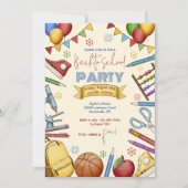 Waterverf School Elements Invitation Kaart (Voorkant)