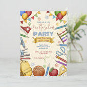 Waterverf School Elements Invitation Kaart (Staand voorkant)