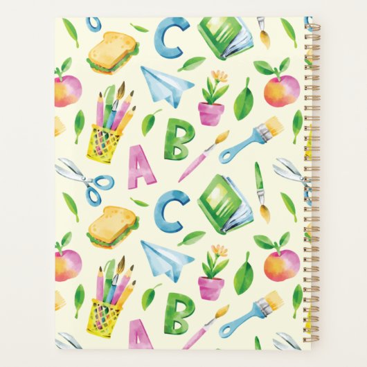 Waterverf School levert kunst voor leerkrachten Planner (Achterkant)