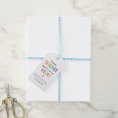 Waterverf School Waardering Dank u strawberr Cadeaulabel (Met Touw)