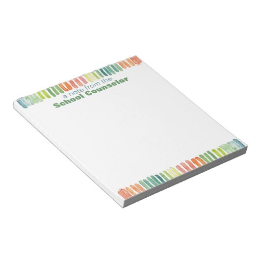 Waterverf schooladviseur noteringsadvertentie notitieblok (Schuin)