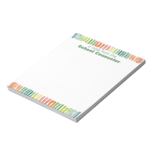 Waterverf schooladviseur noteringsadvertentie notitieblok (Linkerzijde)