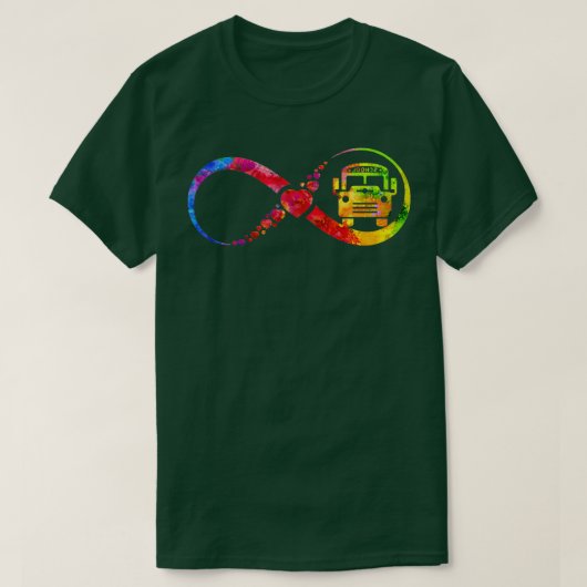 waterverf schoolbuschauffeur Infinity T-shirt (Design voorkant)