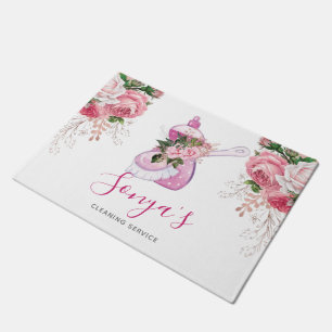 Waterverf Schoonmaakservice Roze afwasmiddel Deurmat