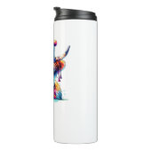 Waterverf Schotse Hoogland Koe Verjaardag Essentia Thermosbeker (Geroteerd rechts)