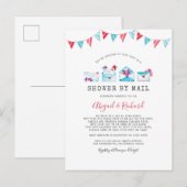 Waterverf schrijft lange afstanden per post uitnodiging briefkaart (Voorkant / Achterkant)