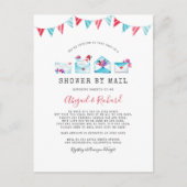 Waterverf schrijft lange afstanden per post uitnodiging briefkaart (Voorkant)