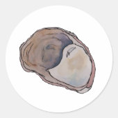 Waterverf schuifragment ronde sticker (Voorkant)