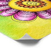 Waterverf schuifventilator Poster (Hoek)