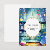 Waterverf Science Magic Scientist Verjaardag Bedankkaart (Voorkant / Achterkant)