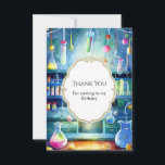 Waterverf Science Magic Scientist Verjaardag Bedankkaart<br><div class="desc">Spreek je dankbaarheid uit met onze Waterverf Science Magic Scientist Birthday Thank You Card! Met betoverende waterverf illustraties en aanpasbare tekstvelden, stelt deze kaart uw kind in staat om gasten te bedanken voor hun aanwezigheid of doordachte geschenken met artistieke charme en flair. Met zijn magische ontwerp en gepersonaliseerde touch is...</div>