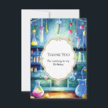 Waterverf Science Magic Scientist Verjaardag Bedankkaart<br><div class="desc">Spreek je dankbaarheid uit met onze Waterverf Science Magic Scientist Birthday Thank You Card! Met betoverende waterverf illustraties en aanpasbare tekstvelden, stelt deze kaart uw kind in staat om gasten te bedanken voor hun aanwezigheid of doordachte geschenken met artistieke charme en flair. Met zijn magische ontwerp en gepersonaliseerde touch is...</div>