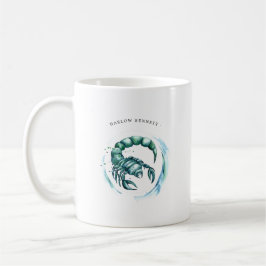 Waterverf Scorpio Astrology Zodiac | Monogram Koffiemok