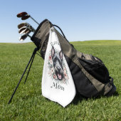 Waterverf Scottie en Floral Wreath Golfhanddoek (Groen)