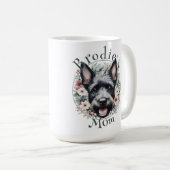 Waterverf Scottie en Floral Wreath Koffiemok (Voorkant rechts)