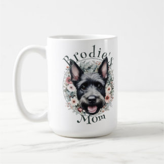 Waterverf Scottie en Floral Wreath Koffiemok