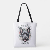 Waterverf Scottie en Floral Wreath Tote Bag (Achterkant)