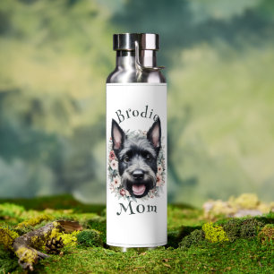 Waterverf Scottie en Floral Wreath Waterfles