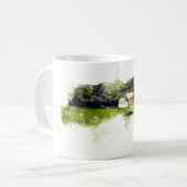 Waterverf Scottish Farmhouse met Sheep Koffiemok (Voorkant links)