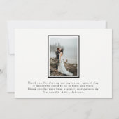 Waterverf Script 2 foto bruiloft dank u kaart (Achterkant)