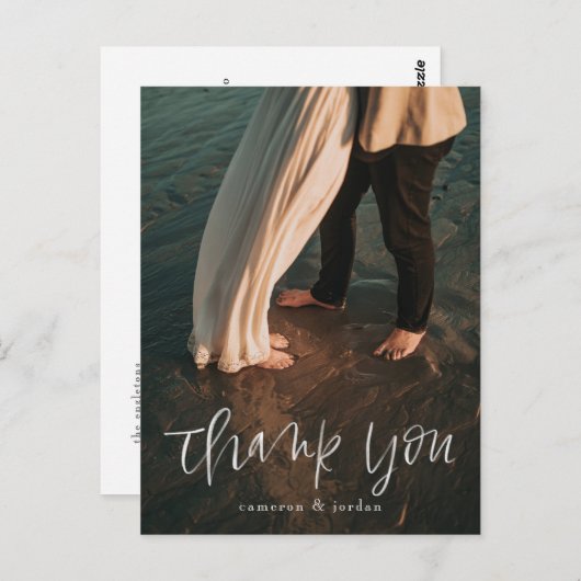 Waterverf Script Bedankt Portret Briefkaarten (Voorkant / Achterkant)