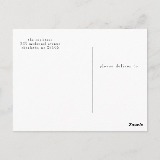 Waterverf Script Bedankt Portret Briefkaarten (Achterkant)