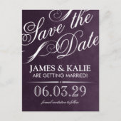 Waterverf Script De datum opslaan Aankondigingskaart (Voorkant)