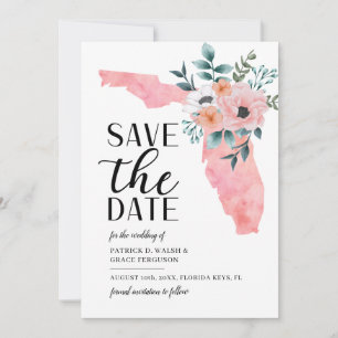 Waterverf Script Florida Destination Wedding Save The Date