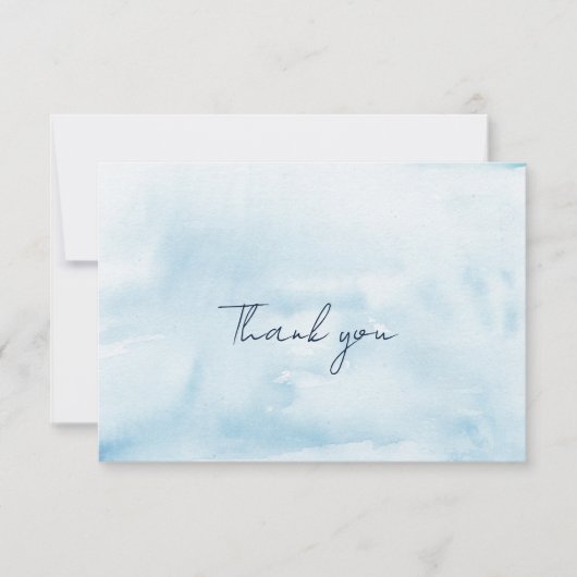 Waterverf Script Wedding Bedankkaart (Voorkant)
