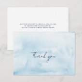 Waterverf Script Wedding Bedankkaart (Voorkant / Achterkant)