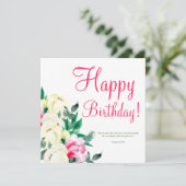 Waterverf-scriptversie van Birthday Kaart (Staand voorkant)