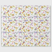 Waterverf Scuba-duikkattenpatroon Cadeaupapier (Vlak)