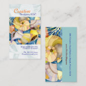 Waterverf Sea Shells Designer Visitekaartje (Voorkant / Achterkant)