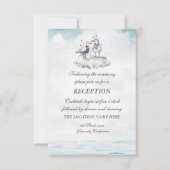 Waterverf Seagulls Beach Reception Kaart (Voorkant)