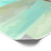 Waterverf Seagulls bij de Natuur van de vogelstand Poster (Hoek)