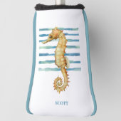 Waterverf Seahorse, Aangepast Golfheadcover (Draai 90)