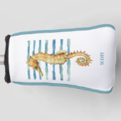 Waterverf Seahorse, Aangepast Golfheadcover (Voorkant)
