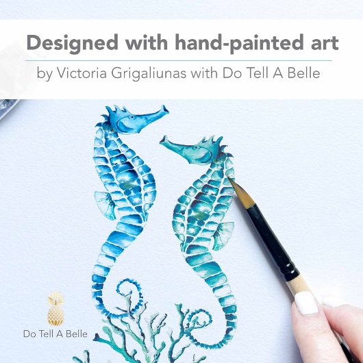 Waterverf Seahorse Adreswijziging Briefkaarten