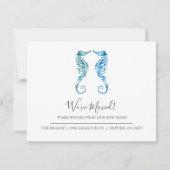 Waterverf Seahorse Adreswijziging Kaarten (Voorkant)