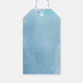 Waterverf Seahorse and Anchor Nautical Wedding Cadeaulabel (Achterkant)