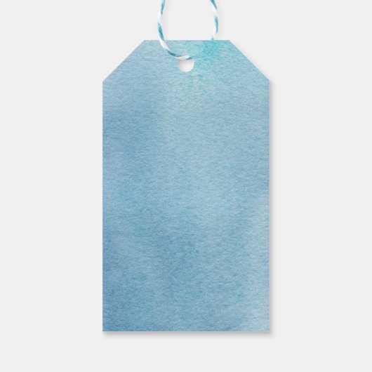 Waterverf Seahorse and Anchor Nautical Wedding Cadeaulabel (Achterkant)