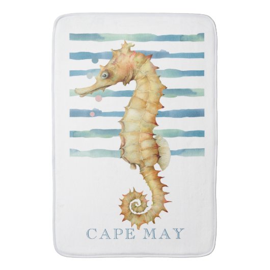 WATERVERF SEAHORSE, BEACH, CAPE KAN BADMAT (Voorkant Verticaal)