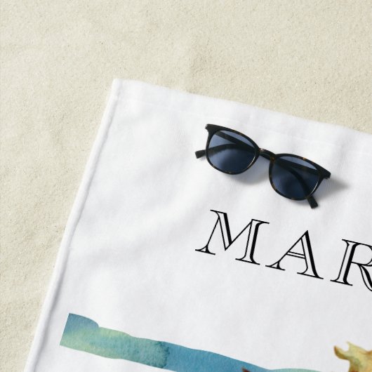 Waterverf Seahorse Beach Coastal MARGATE Strandlaken (In situ)