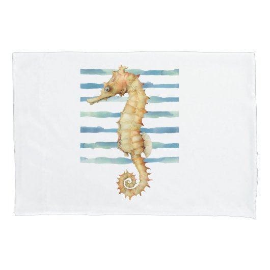 WATERVERF SEAHORSE, BEACH, KUSSENSLOOP (Voorkant)