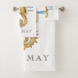 WATERVERF SEAHORSE, BEACH TOWN, CAPE KAN BAD HANDDOEK