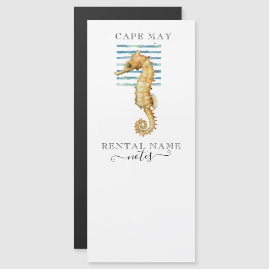 WATERVERF SEAHORSE, BEACH TOWN, CAPE KAN OPMERKING (Voorkant / Achterkant)