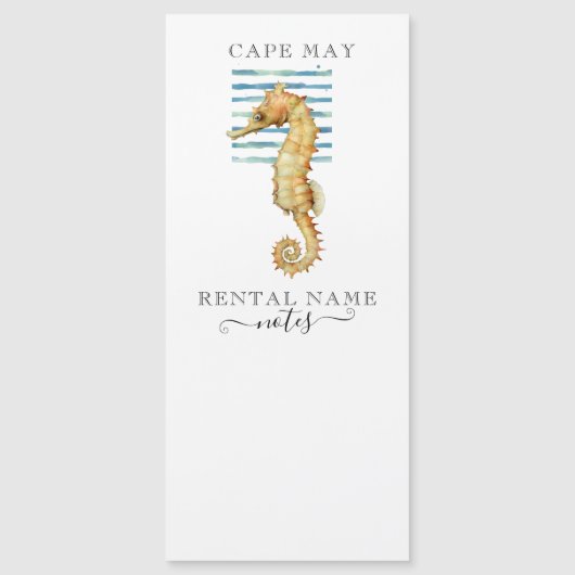 WATERVERF SEAHORSE, BEACH TOWN, CAPE KAN OPMERKING (Voorkant)