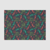 Waterverf Seahorse Blue Nautical Pattern Tissuepapier (Voorkant)