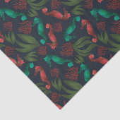 Waterverf Seahorse Blue Nautical Pattern Tissuepapier (Detail)